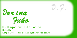 dorina fuko business card