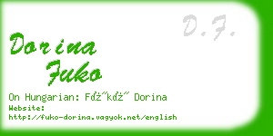 dorina fuko business card